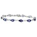 14k White Gold Tanzanite and Diamond Bracelet 9.50 TCW