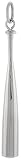 1 11/16 (43 mm) Surgical Steel Baseball Bat Pendant