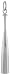 1 11/16 (43 mm) Surgical Steel Baseball Bat Pendant