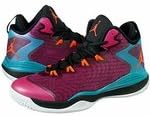 Nike Air Jordan Super Fly 3 (BG) Boys Basketball Shoes 684936-625 Fusion Pink Electric Orange-Black-Tropical Teal 4 M US