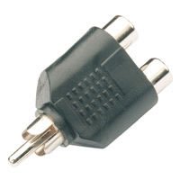 RCA PHONO PLUG TO 2 x RCA PHONO SOCKETS