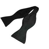 Tuxedo Tie Black 100% Silk, Tie it Yourself