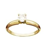 14K Yellow Gold .33CT Round Brilliant Diamond Solitaire Ring