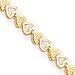 10k HEART Bracelet - 7 Inch