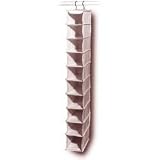 10 Shelf Men's Hanging Shoe Organizer (Natural) (50H x 8W x 14D)