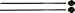 Mike Balter Shadow Series Black Birch Handle Marimba Mallets, Black Cord Medium Hard