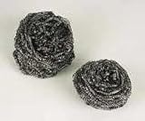 PREMIERE PADS Stainless Steel Scrubber, 2 1/2 x 2 3/4, Steel Gray, 12/Carton
