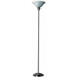 Torchiere Floor Lamp, Satin Nickel