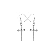 Cross Dagger Earrings - Pewter - 1'' Height