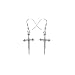 Cross Dagger Earrings - Pewter - 1'' Height