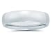 6 mm Plain Domed Comfort-Fit Men's Wedding Band in 14k White Gold