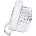 jWIN JTP330WHT Big Button Corded Phone with Flashing Ringer Light, Music on Hold (White)