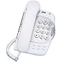jWIN JTP330WHT Big Button Corded Phone with Flashing Ringer Light, Music on Hold (White)