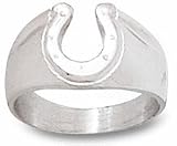 Indianapolis Colts Sterling Silver Horseshoe 3/8'' Ring Size 6