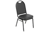 Westchester Vinyl Stackable Chair Black. Package of 4