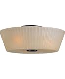 Maxim Lighting 21500DWOI Finesse 3-Light Flush Mount, Oil Rubbed Bronze Finish with Dusty White Glass