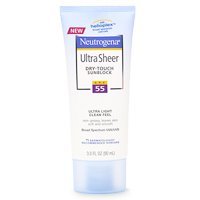Neutrogena Ultra Sheer Dry-Touch Sunblock with Helioplex, SPF 55, 3-Ounce Tube