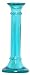 Colorful Recycled Art Glass Large Aqua Blue Candleholder 7 3/4"H Set of Two