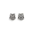Sterling Silver Oxidized Owl Earrings