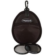 55mm Tristar Optics UV & C-PL Filter Bonus Pack Plus Carry Pouch