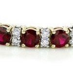 14K Ruby and Diamond Bracelet -- 1.35 Ct. Diamonds