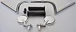 Chrome Cafe Racer Clubman handlebar mirrors Grips