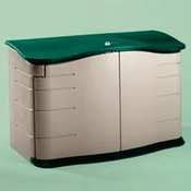 RUBBERMAID HOME PRODUCTS Horizontal Outdoor Storage Shed Sandstone/Olive