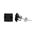 Nickel Free 5mm Princess Cut Black Cubic Zirconia .925 Sterling Silver Post Stud Earrings