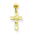 14k Post Crucifix Earrings