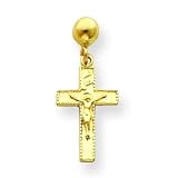 14k Post Crucifix Earrings