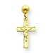 14k Post Crucifix Earrings