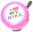 I Love My Bike Bell Pink I <3 My Bike