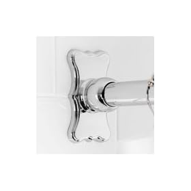 Ginger Satin Nickel Circa Shower Rod Brackets Only