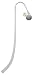 Golf Ball Silver Plated Charm Bookmark with AB Crystal Swarovski Drop