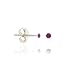 Sterling Silver Purple Rhinestone 2mm Small Mini Junior Kid Stud Earrings