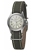 Hamilton H64211823 Khaki Field King Quartz Champagne Dial Canvas Facing Leather Women's Watch