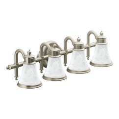Moen YB9864BN Waterhill Four Globe Bath Light, Brushed Nickel