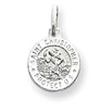 St.christopher Sterling Silver Medal, 20 steel Chains