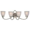 Sea Gull Lighting 40076-962 Pemberton Four-Light Vanity, Brushed Nickel Finish with Satin Etched Glass