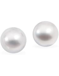 18K Yellow Gold Pair 13.00mm Fine Round South Sea Cultured Pearl Earrings