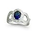 Bling Jewelry Designer Inspired Blue Sapphire CZ Cocktail Ring