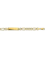 9mm 14k Light Figaro ID Bracelet 8.5"