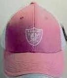 Oakland Raiders Woman's Pink Mesh/Snap Back Hat