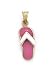 14k Pink Enamel Flip-Flop Pendant - JewelryWeb
