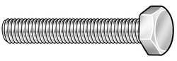 Industrial Grade 3AVP1 Hex Cap Screw, SS, 1/4-20x3 In, PK25