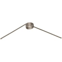Torsion Spring, Stainless Steel 302, Right Hand Wind, 90 Degree Deflection