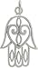 Filigree Design Hamsa Hand with Heart Pendant in Sterling Silver, #7661