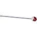 Solid 18KT White Gold (July) 1.5mm Genuine Ruby Straight Fishtail 3/4 – 18 Gauge