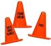 10 Small 1.5 inch Plastic Construction Cone Figures