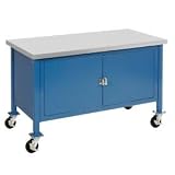 72 X 30 Mobile Security Cabinet Bench - Plastic Safety Edge